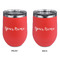 Script Name Stainless Wine Tumblers - Coral - Double Sided - Approval