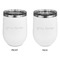 Script Name Stainless Wine Tumblers - White - Double Sided - Approval