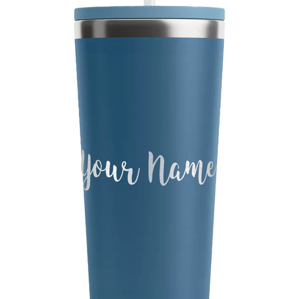 Script Name Steel Blue RTIC Everyday Tumbler - 28 oz. - Close Up