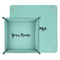 Script Name Teal Faux Leather Valet Trays - PARENT MAIN