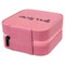 Script Name Travel Jewelry Boxes - Leather - Pink - View from Rear