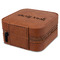 Script Name Travel Jewelry Boxes - Leatherette - Rawhide - View from Rear