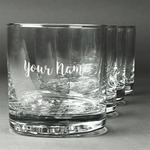 Script Name Whiskey Glasses - Engraved - Set of 4 (Personalized)