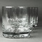 Script Name Whiskey Glasses Set of 4 - Engraved Front