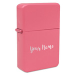 Script Name Windproof Lighter - Pink - Double-Sided (Personalized)