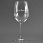 Script Name Wine Glass - Laser Engraved - Single (Personalized)