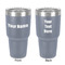 Block Name 30 oz Stainless Steel Ringneck Tumbler - Grey - Double Sided - Front & Back