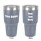 Block Name 30 oz Stainless Steel Tumbler - Grey - Double-Sided (Personalized)