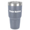 Block Name 30 oz Stainless Steel Tumbler - Grey - Single-Sided (Personalized)