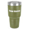 Block Name 30 oz Stainless Steel Tumbler - Olive - Single-Sided (Personalized)