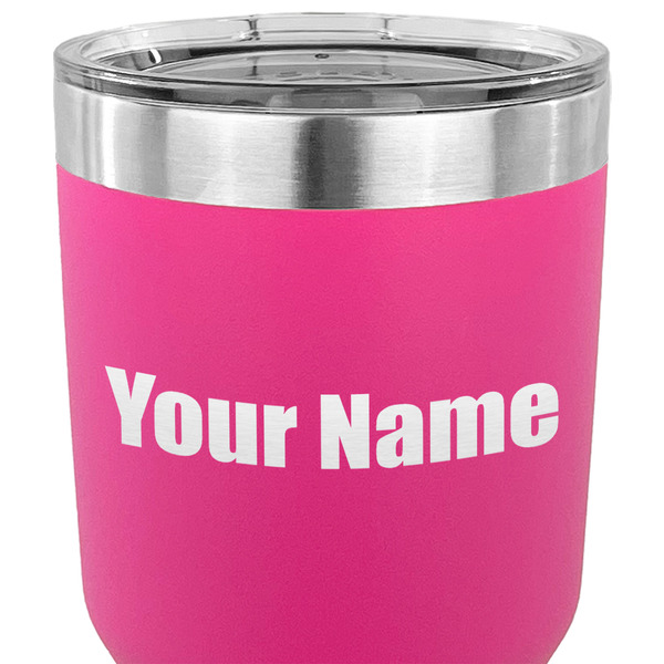 Block Name 30 oz Stainless Steel Ringneck Tumbler - Pink - CLOSE UP