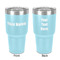 Block Name 30 oz Stainless Steel Tumbler - Teal - Double-Sided (Personalized)
