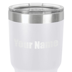 Block Name 30 oz Stainless Steel Tumbler - White - Single-Sided (Personalized)