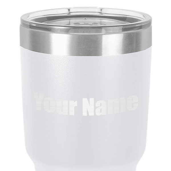 Block Name 30 oz Stainless Steel Ringneck Tumbler - White - Close Up