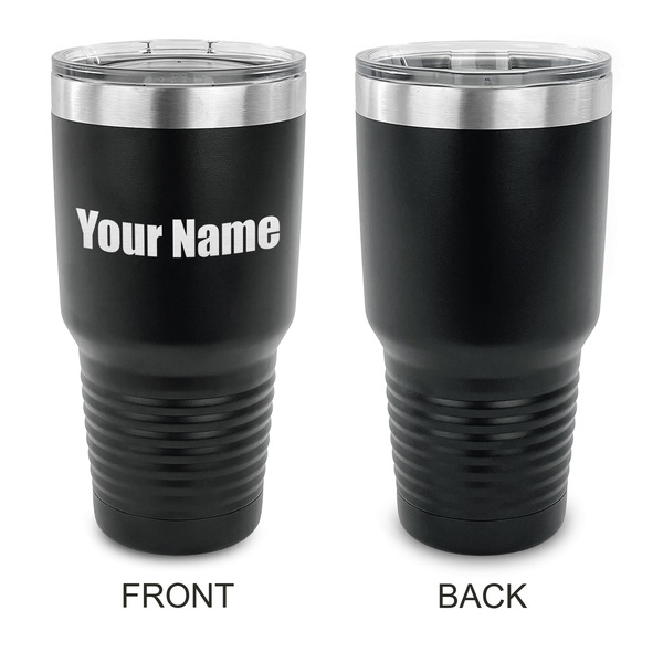 Block Name 30 oz Stainless Steel Ringneck Tumblers - Black - Single Sided - APPROVAL