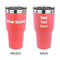Block Name 30 oz Stainless Steel Ringneck Tumblers - Coral - Double Sided - APPROVAL