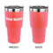 Block Name 30 oz Stainless Steel Ringneck Tumblers - Coral - Single Sided - APPROVAL