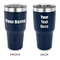 Block Name 30 oz Stainless Steel Ringneck Tumblers - Navy - Double Sided - APPROVAL