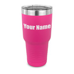Block Name 30 oz Stainless Steel Tumbler - Pink - Single Sided (Personalized)
