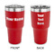 Block Name 30 oz Stainless Steel Ringneck Tumblers - Red - Double Sided - APPROVAL