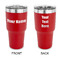 Block Name 30 oz Stainless Steel Tumbler - Red - Double Sided (Personalized)