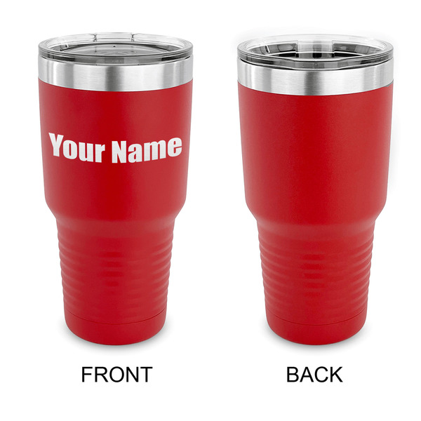 Block Name 30 oz Stainless Steel Ringneck Tumblers - Red - Single Sided - APPROVAL