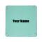 Block Name 6" x 6" Teal Leatherette Snap Up Tray - APPROVAL