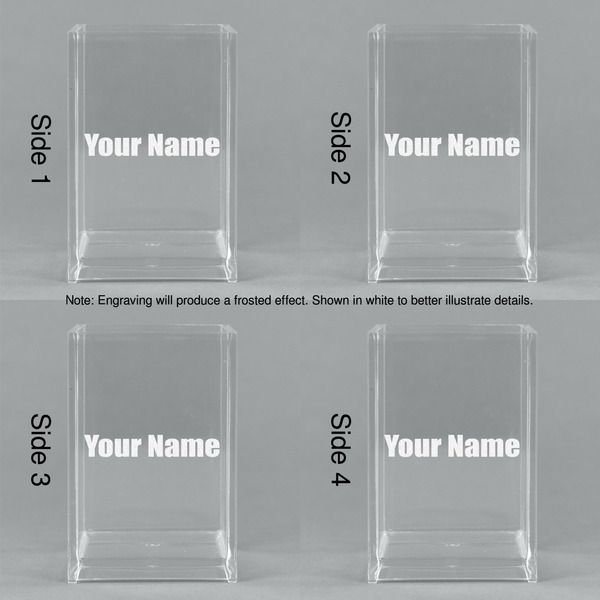 Block Name Acrylic Pen Holder - All Sides