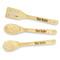 Block Name Bamboo Cooking Utensils Set - Double Sided - FRONT