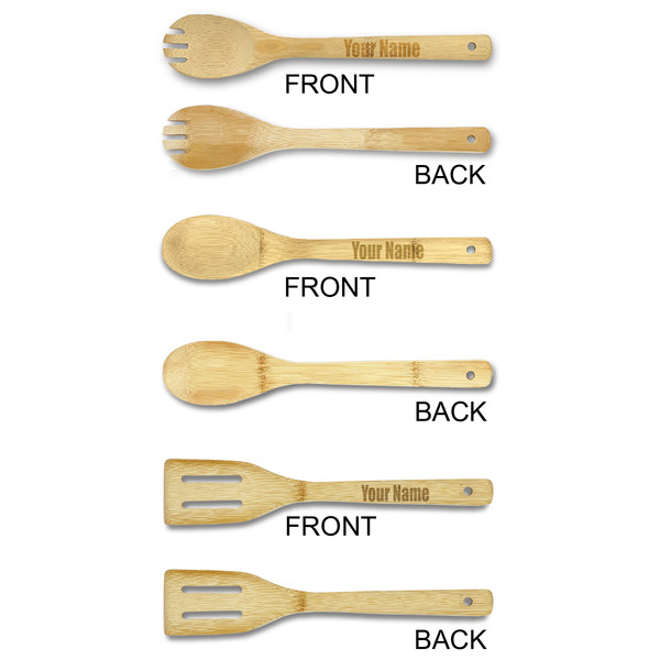 Block Name Bamboo Cooking Utensils Set - Single Sided- APPROVAL