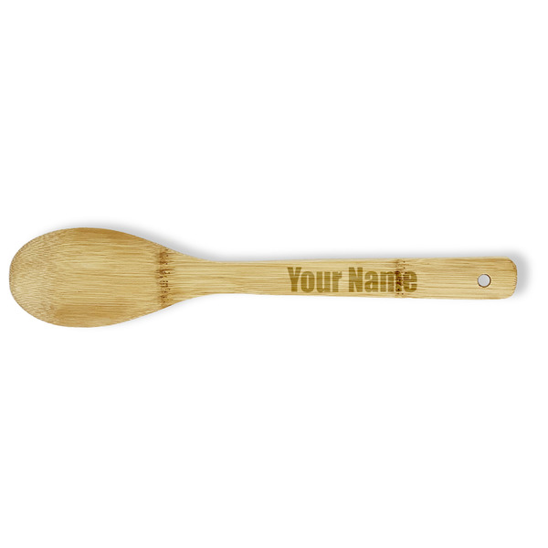 Custom Block Name Bamboo Spoon - Double-Sided (Personalized)