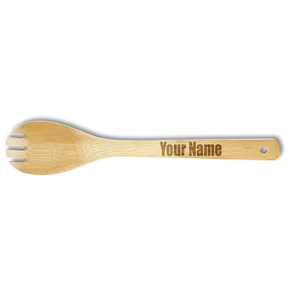 Custom Block Name Bamboo Spork - Double-Sided (Personalized)