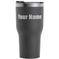 Block Name RTIC Tumbler - Black - Engraved Front (Personalized)