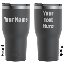 Block Name RTIC Tumbler - Black - Engraved Front & Back (Personalized)