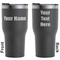 Block Name Black RTIC Tumbler - Front and Back