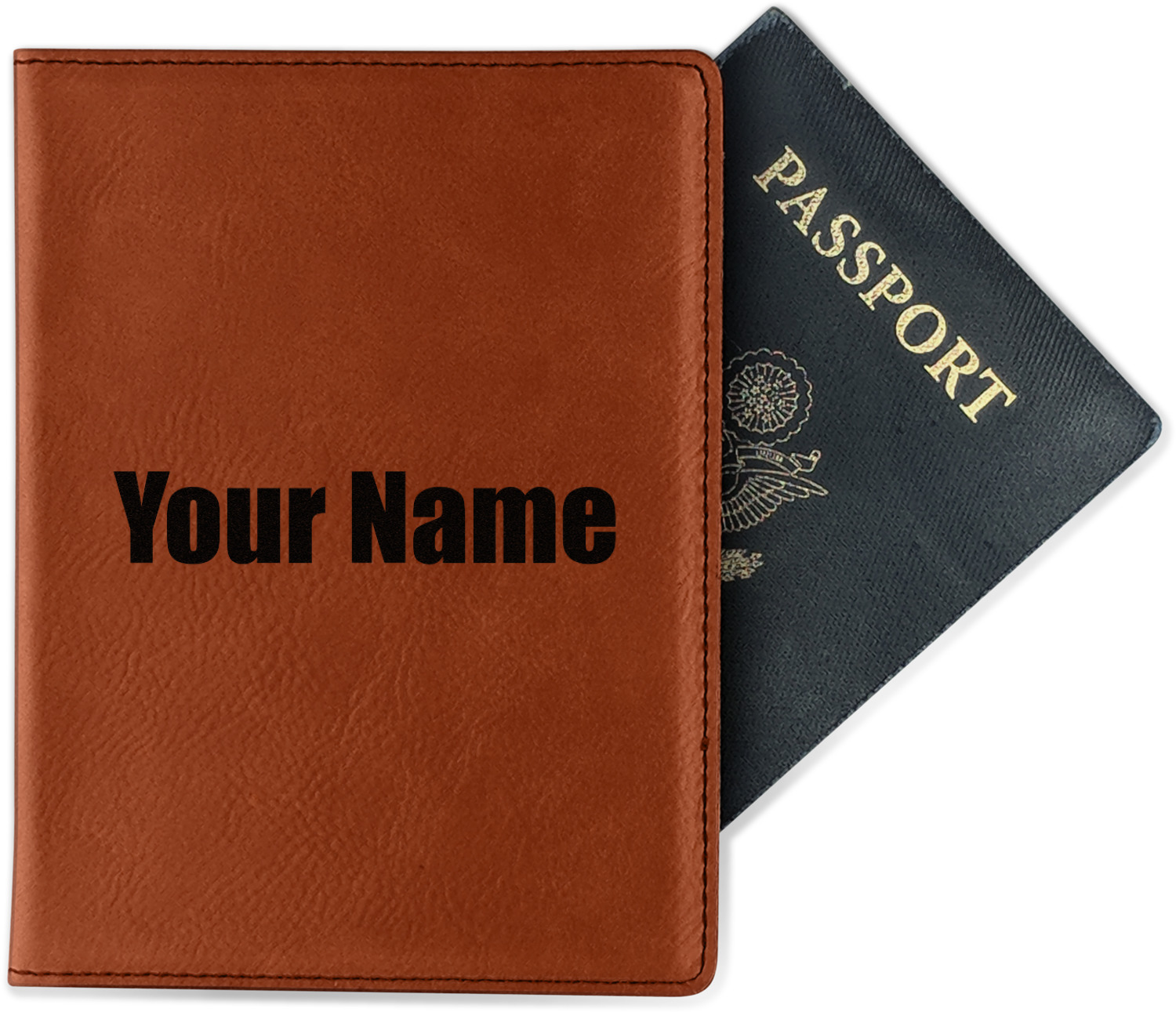 Cute Personalised Passport Cover with Names Unique Engraved Passport Holder  for Couples Name be Black Color: black tags engraved
