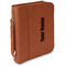 Block Name Cognac Leatherette Bible Covers with Handle & Zipper - Main