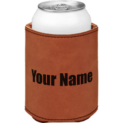 Block Name Leatherette Can Sleeve - Single Sided (Personalized)