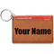 Block Name Cognac Leatherette Keychain ID Holders - Front Credit Card
