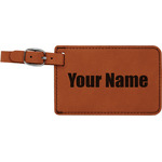 Block Name Leatherette Luggage Tag (Personalized)