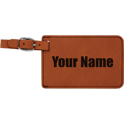Block Name Leatherette Luggage Tag (Personalized)