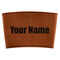Block Name Cognac Leatherette Mug Sleeve - Flat