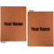 Block Name Cognac Leatherette Portfolios with Notepad - Small - Double Sided- Apvl