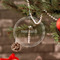 Block Name Engraved Glass Ornaments - Round (Lifestyle)