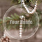 Block Name Engraved Glass Ornaments - Round-Main Parent
