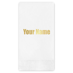 Block Name Guest Napkins - Foil Stamped (Personalized)