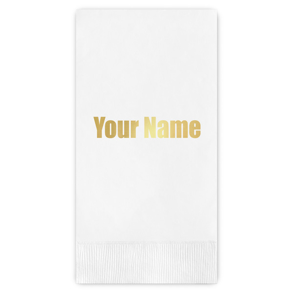 Custom Block Name Guest Napkins - Foil Stamped (Personalized)
