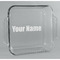 Block Name Glass Cake Dish - 8in x 8in (Personalized)