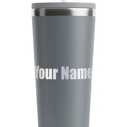 Block Name RTIC Everyday Tumbler with Straw - 28oz - Grey - Single-Sided (Personalized)