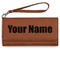 Block Name Ladies Wallet - Leather - Rawhide - Front View
